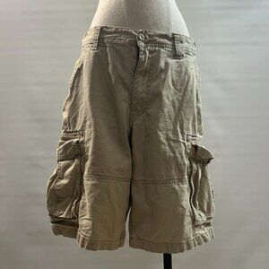 Old Navy Surplus Company Khaki Cargo Shorts Men's Size 32